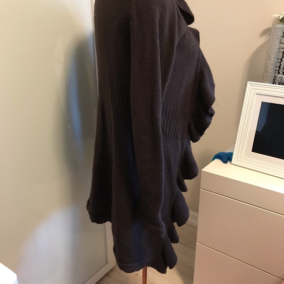 Cynthia Rowley Angora/Wool Blend Long Cardigan - Picture 4 of 5